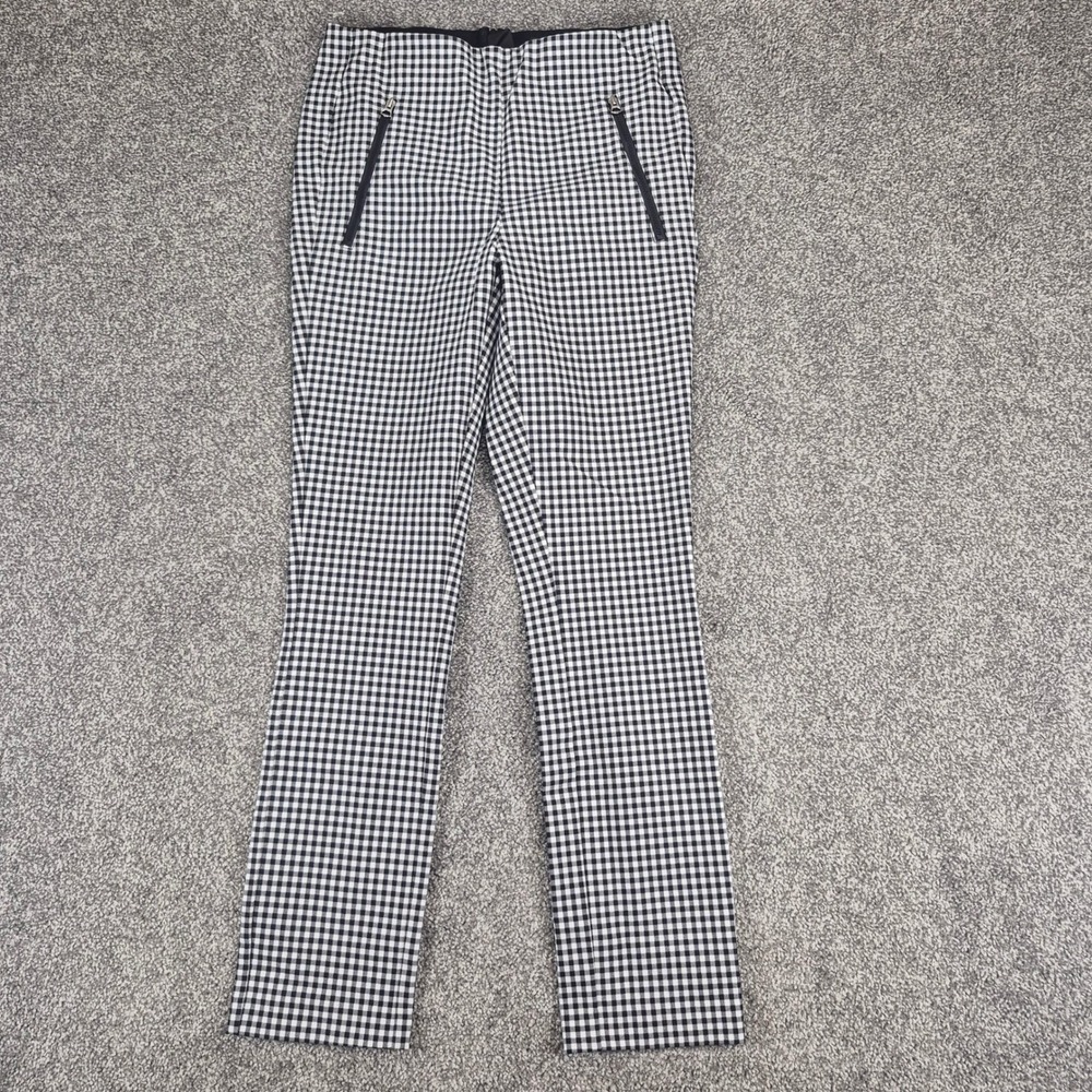 Rag & Bone Academia‎ Simone Gingham Pants Womens 4 Black White Preppy Chic